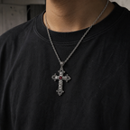ゴシッククロスネックレス｜ブラック・レッド | Tokyo Trendy™