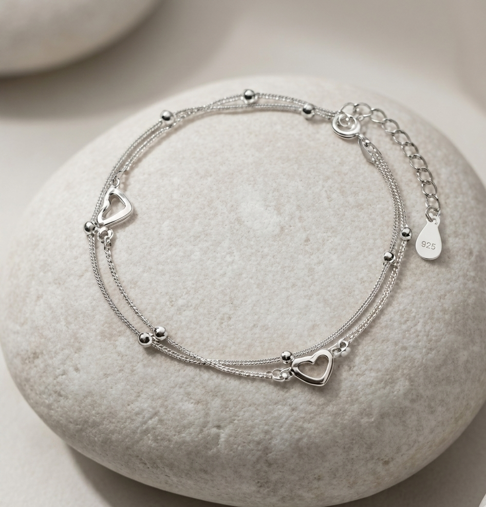 シンプルハートブレスレット｜上品で可愛いミニマルデザイン・ギフトに最適