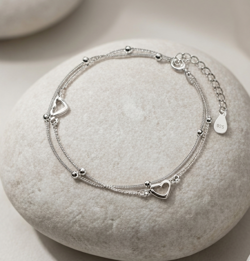 シンプルハートブレスレット｜上品で可愛いミニマルデザイン・ギフトに最適